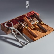 더블유컴퍼니 다기 티클리퍼 열다 차떡 보이차 병차 304 부품 블랙 바늘 사용 도구 녹슬지않다, 스프링 티클리퍼 차 칼 차 바늘 티슈