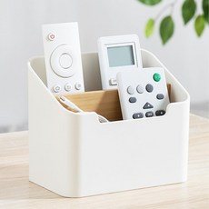 거실인테리어 모던한 리모컨 수납합 우드장식 세탁실 테이블 정리함, 1개