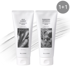 [1+1]알리원 저자극 제모크림 민감성 피부 셀프 왁싱 남녀공용, 제주 캐롯, 2개, 200ml