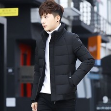 겨울 남성용 쇼트 패딩 빅사이즈 캐주얼 남자 하이넥 패딩 코트 트렌디 남성 슬림핏 도톰 패딩 빅사이즈 PXY