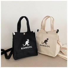 Kangol 캥거루 캔버스 스몰 스퀘어 백 숄더 메신저 백 Tiny Canvas Tote Bag Mini 3777