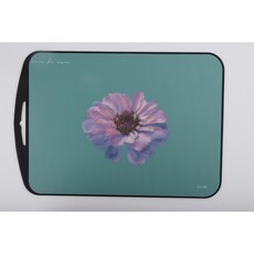 Maison de Nuri TPU 향균 도마 아트 도마 국산 BPA FREE Non-Slip 칼집 나지 않는 양면 디자인 도마, 1개, 그린 꽃 무늬, 기본 꽃 무늬