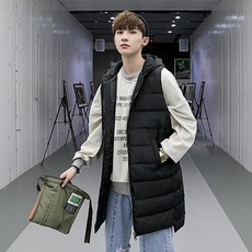 709Y동추동 미드 면 야상 캐주얼 베스트남 캐주얼후드조끼