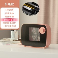 온풍기 캠핑 텐트용 탁상용 차박 캠핑용 미니 전기 히터 냉온풍기, 핑크 [1 초속 열 ★ 다중 안전 보호 ★ 1500W] 업그레이드 버전, .