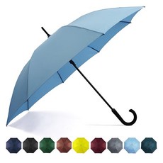 SoulRain 127cm(50인치) 대형 스틱 우산 방풍 자동 오픈 오버사이즈 J 핸들 우산 남성 및 여성용 깨지지 않는 튼튼한 여행용 골프 우산