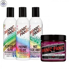 [ MANIC PANIC ] 매니컬 패닉 푸스 샤 쇼크 헤어 염색 묶음 샴푸를 푸는 샴푸가 아니며 샴푸를 치르지 않고 컬러 살아있는 컨디셔너, 1개, One Color_One Size