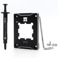 Thermalright AM5 접촉 프레임 굽힘 방지 버클 곡면 압력판 CPU 응력 보정 고정 장치.블랙, 블랙, 1개