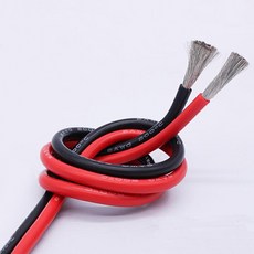 우리파파 실리콘 케이블 전선 6AWG (1M단위), 1개, 블랙