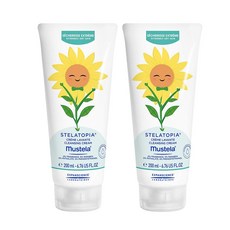 Mustela 무스텔라 스텔라토피아 베이비 클렌징 크림 6.7oz(200ml) 2팩 Stelatopia Cleansing Cream Baby Wash, 2개