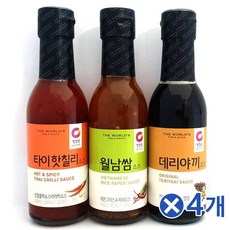 청정원 소스골라담기 3종중 택1x4개 간편요리 쌀국수, 청정원 타이핫칠리소스235g
