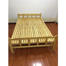 조립식 평상 마루 베란다평상 102255 경재 접이식 침대 경제적 인 원목 고저 침대 렌탈 룸 싱글 침대 1.5m 더블 침실 오크 침대, 0.9 / 1 / 1.2m 매트리스