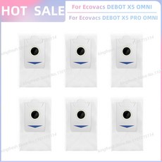Ecovacs Debot X5 OMNI / PRO 로봇 청소기 교체 부품 - 메인 롤러 사이드 브러시 헤파 필터 걸레 천 먼지 봉투 액세서리, SET T