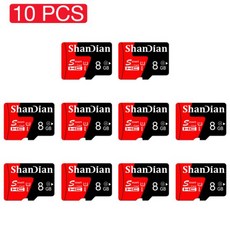 SD 메모리 블랙박스 카드 핸드폰 게임기 태블릿 노트북 에스디 SHANDIAN-로트 스마트 128GB 64GB 레드 고속 TF 32GB 16GB 플래시 디스크 전화 카메라 8GB, 8GB