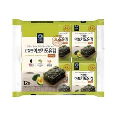 청정원 건강한 아보카도유김 재래김, 48g, 1개 4g, 12개
