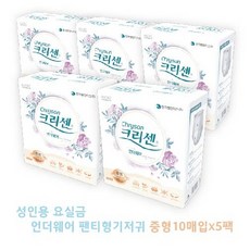 크리센 요실금 팬티기저귀 언더웨어 중형 10매입/8팩주문시 손세정물티슈1팩증정, 10매입, 5개