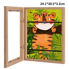 보관형 아트 프레임 전면 개방 변경 가능한 디스플레이 홈 장식 포스터 사진 그림용, CHINA, Wood color, 1개