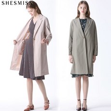 [쉬즈미스.] [쉬즈미스] 드롭 숄더 오버핏 롱 재킷