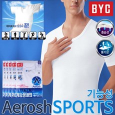 BYC 남성 에어로쉬 반팔런닝 5매