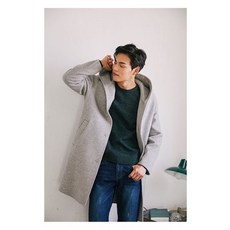 [갤러리아] 지이크지이크 울 블랜딩 후드 솔리드 핸드메이드 코트 (PYHAI7067)