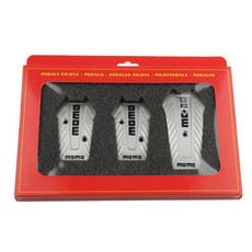 범용 레이싱 미끄럼 방지 풋 페달 패드 커버 자동차 브레이크 인테리어 액세서리 3개, Silver, Silver