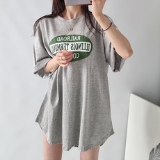 컴퍼니 오버핏 박스 티 여성용 루즈핏 빅사이즈 - 이미지 2