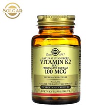 솔가 비타민 K2 Solgar Vitamin K2 (MK-7) 100mcg 50 베지캡슐, 50정, 1개