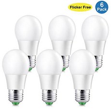 Elrigs A15 LED 전구 5W (40 Watt 호환) 쿨 화이트 (6000K) E26 바닥 No