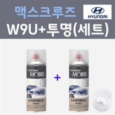 현대 맥스크루즈 W9U 오션뷰 컬러스프레이 + 모투명마감용스프레이 자동차 카 페인트 200ml, 1개