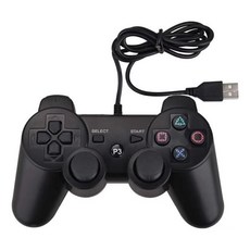 PC용 PS3 콘솔 게임패드용 USB 유선 컨트롤러, 1개, Black, 한개옵션2
