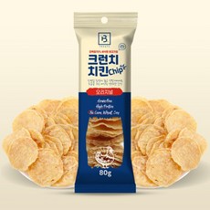브리더랩 강아지 크런치 치킨 칩 닭가슴살 앤 김 80g, 치킨칩 오리지널, 3개