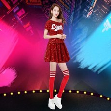 폴 플라이 팔색조 왈츠 댄스 의상 봉 입문 연습 복 한국판 치어리더 연례 패션 여성 세트, 옵션05