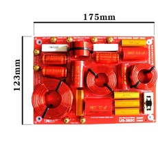주파수분배기HIFIDIY 라이브 US-385C 3 웨이 스피커 유닛 (트위터 + 미드 베이스) HiFi 홈 오디오 주파수, 1개