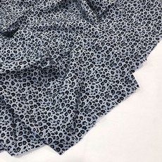 원단 비비페브릭 빈티지 레트로 가을 호피무늬 150대폭 40수 천, 블루