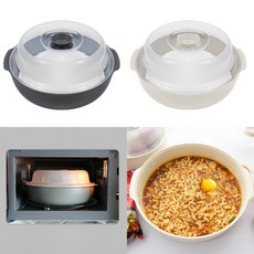 국내산 전자렌지용찜기 전자레인지라면용기 뚜껑 그릇 2.6리터, 아이보리, 1개