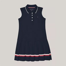 타미힐피거 걸즈 슬리브리스 Polo 드레스 Navy