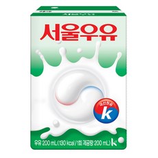 서울우유 멸균 흰우유 200ml 48팩, 48개