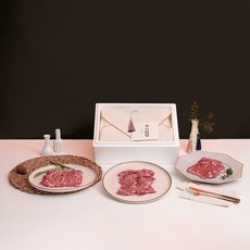 우미블링 1++(9) 한우 선물세트 모음, 옵션 3. 등심+갈비+살치+국거리 (1kg), 1개
