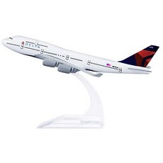 24 시간 델타 보잉 747 합금 금속 비행기 모형 다이 캐스트 1 : 400, Delta 747_One Size, Delta 747, 상세 설명 참조0