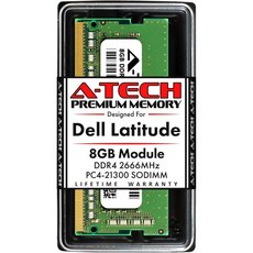 Dell Latitude 5510 5410 5310 3510 3410용 A-Tech 8GB RAM | DDR4 2666MHz SODIMM PC4-21300 노트북 메모리 업