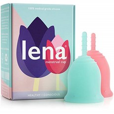 Lena 레나컵 레나생리컵 S L 세트, 퍼플 청록