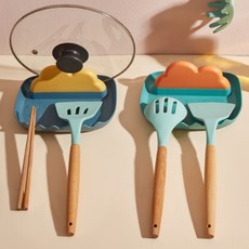 더빈나 깔끔정리 조리도구 거치대, 1개, 녹색구름