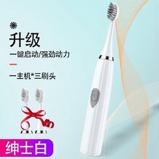 치간칫솔 양치 설태브러쉬 치아틈새 대학생 편안한 충전식 위생 자동 여행 전동 칫솔 대체 헤드통용, T02-스탠다드 3칫솔브러쉬 신사 백전 배터리타입, 1개