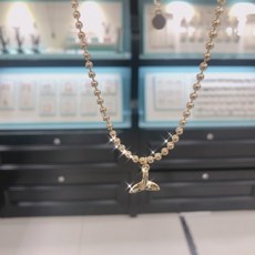 베키위치 행운의 돌고래 꼬리 실버 발찌