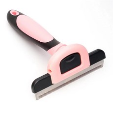 반려동물 그루밍 브러시 양면 쉐딩 디매팅 언더코트 레이크 빗, 1개, 4.pink -L