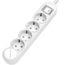 에코파워탭 LED 일반 메인 과부하차단 멀티탭 5구 EPM-L305A + 안전커버 세트, 2m, 혼합색상, 1세트