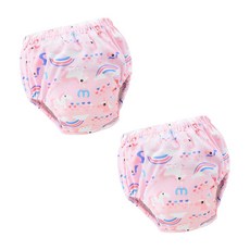 스타도어 유아용 큐트패턴 배변팬티 2p 세트, 유니콘, 1개