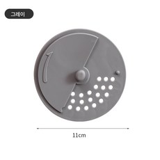 핸드드롭 욕실의 누발모발필터 하수구 방취배수구 역미싱크 싱크대 누수뚜껑, 그레이, 하나, 1개