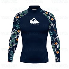 다이빙슈트 Guard 서핑 래쉬 가드 다이빙 슈트 수영복 긴 소매 수영 탑스 Uv 타이트 티셔츠, 28.ECLTRIC0103 - 4XL