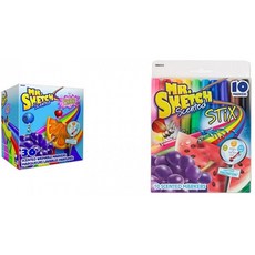 Mr. Sketch 2003992 향 세탁 가능 마커 Chisel Tip 다양한 색상 36 카운트 &amp; 향의 Stix 마커 미, 단일옵션