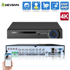 영어 매뉴얼 4K 16CH 비디오 모니터링 녹화기는 가정 안전 지원에 사용되는 CCTV DVR 얼굴 검측 HDD 8MP 영상 출력 H.265 AHD DVR, 16시간
